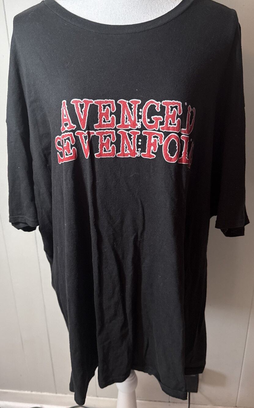Avenged Sevenfold Red Letter 3XL Black Tshirt